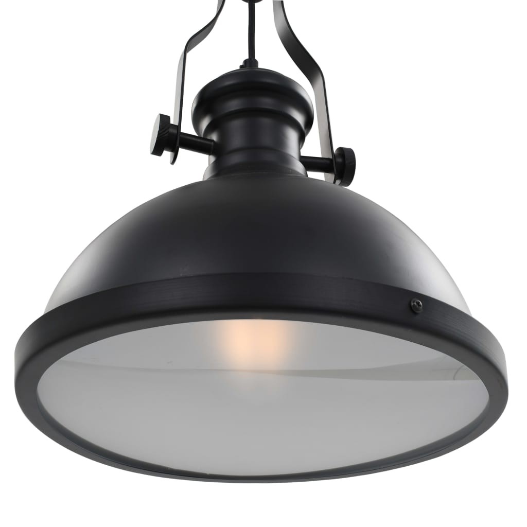 Ceiling Lamp Black Round E27